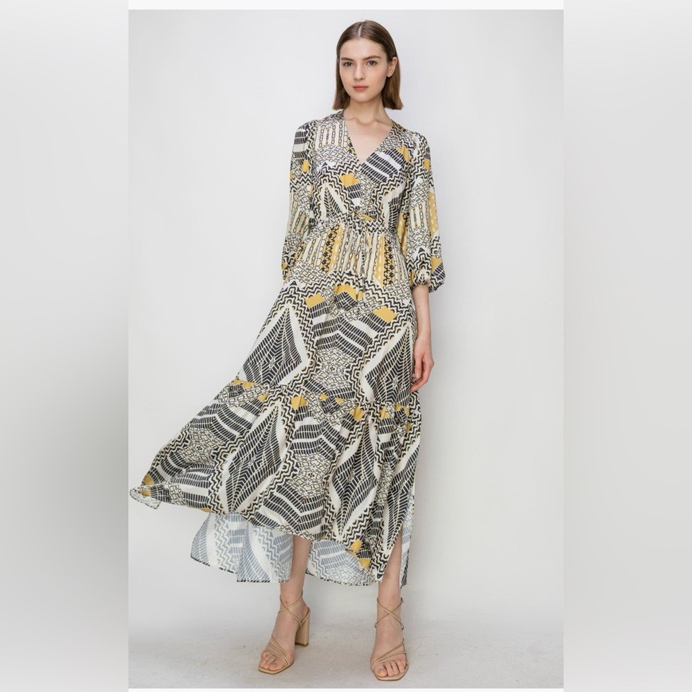 Melloday tiered  Maxi Dress - sz small